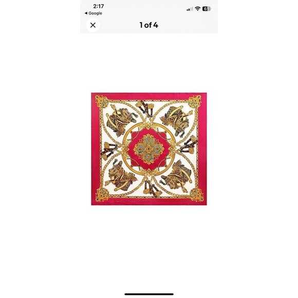 Large Silk Like Satin Scarf Neck Head Wrap 35 Inch Square - Picture 7 of 7